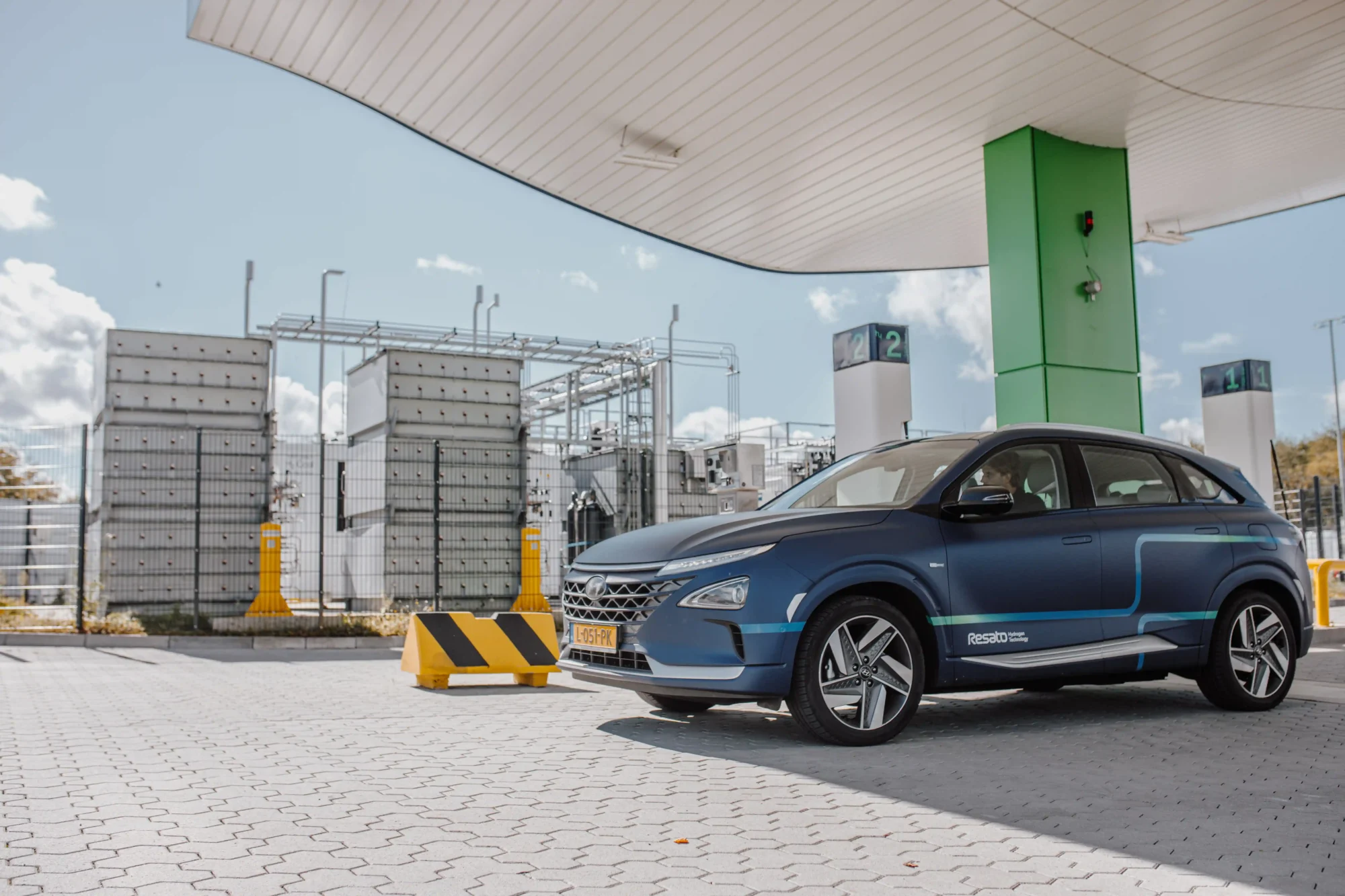 Waterstof tankstation voor auto